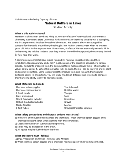 Activity: Natural Buffers in Lakes