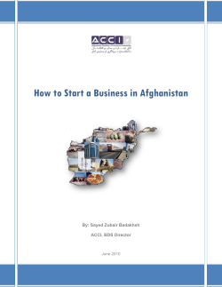How to Start a Business in Afghanistan