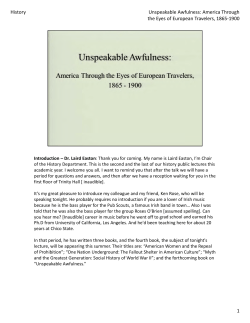 1 Unspeakable Awfulness: America Through the Eyes of European