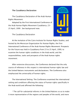 The Casablanca Declaration