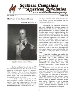 The Parole of Col. Andrew Pickens