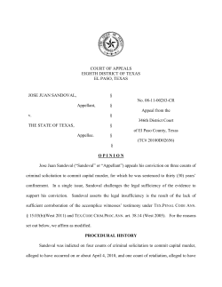 COURT OF APPEALS EIGHTH DISTRICT OF TEXAS EL PASO