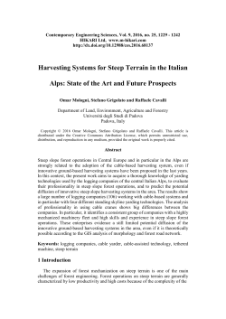 Harvesting Systems for Steep Terrain in the Italian Alps