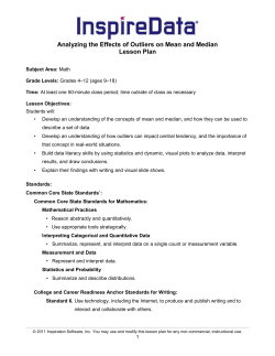 Analyzing the Effects of Outliers on Mean and Median
