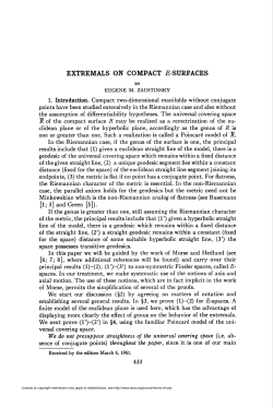 EXTREMALS ON COMPACT E