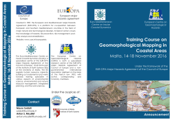 Training Course on Geomorphological Mapping in Coastal Areas