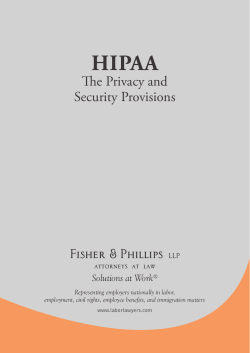 HIPAA The Privacy and Security Provisions