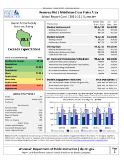 School Report Card - Middleton Cross Plains Area School District