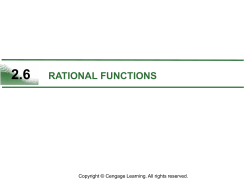 2.6 RATIONAL FUNCTIONS