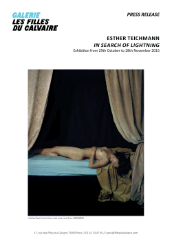 ESTHER TEICHMANN IN SEARCH OF LIGHTNING