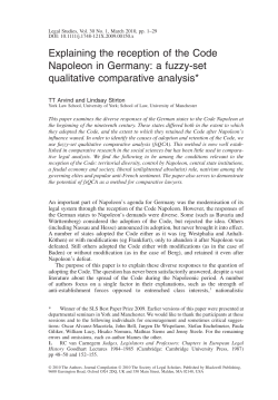 Explaining the reception of the Code Napoleon in Germany: a fuzzy