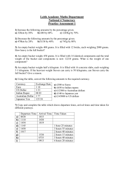 Numeracy 1 - Leith Academy