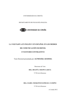 English and spanish passive voice in the written media