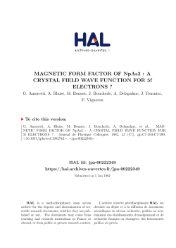 A CRYSTAL FIELD WAVE FUNCTION FOR 5f ELECTRONS