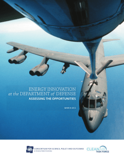 ENERGY INNOVATION at the DEPARTMENT of DEFENSE