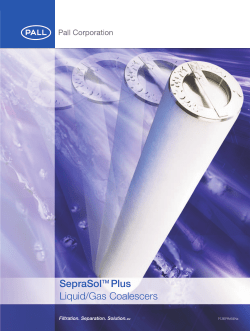 SepraSol&trade; Plus Liquid/Gas Coalescers