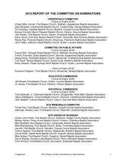 2015 report of the committee on nominations