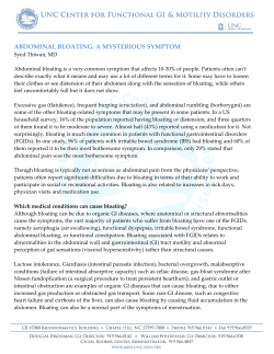 ABDOMINAL BLOATING: A MYSTERIOUS SYMPTOM