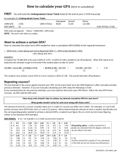How to calculate your GPA (term or cumulative)