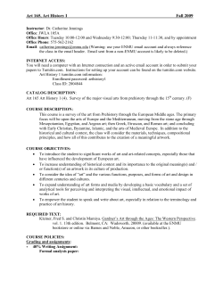 Art 1A-03[Western] Art History Survey, Ancient through Medieval