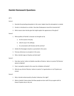 Hamlet Homework Questions