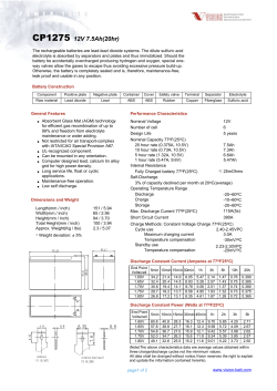 CP1275 12V 7.5Ah(20hr)