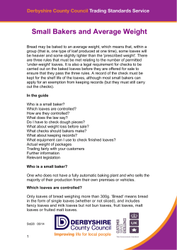 Small bakers and average weight