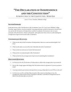 the declaration of independence and the constitution