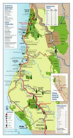 Map of Humboldt County