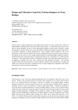 Design and Vibration Control by Friction Dampers in Truss Bridges