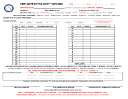 employee extra duty timecard - Hemet Unified School District