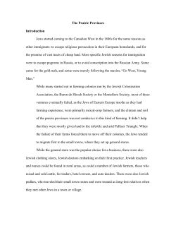 History of Jews in Western Canada, 2010