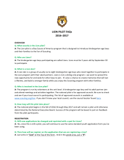 LION PILOT FAQs 2016&ndash;2017
