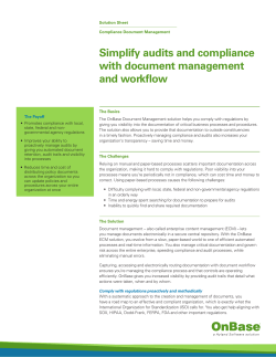 Simplify audits and compliance with document
