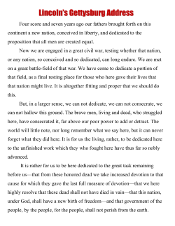 Lincoln`sGettysburgAddress