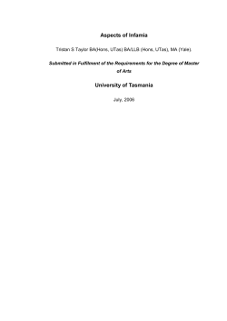 Aspects of Infamia - UTas ePrints