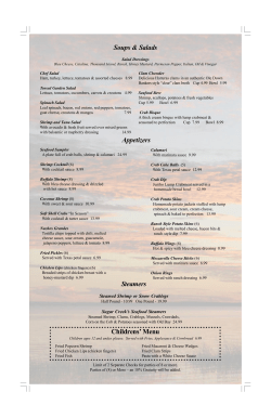 Dinner Menus20113-2-11.pmd - Sugar Creek Seafood Restaurant