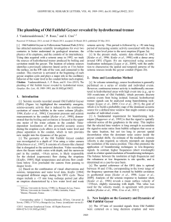The plumbing of Old Faithful Geyser revealed by hydrothermal tremor