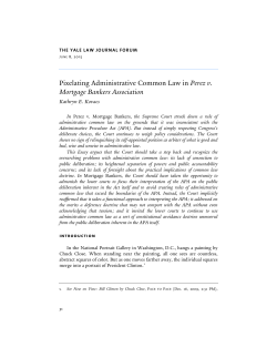 Pixelating Administrative Common Law in Perez v. Mortgage