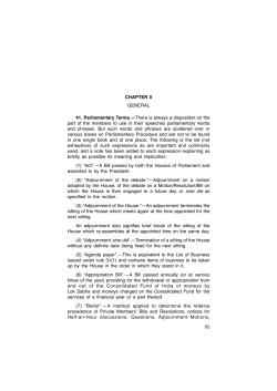 India : Handbook for Members of the House of the People (Chapter