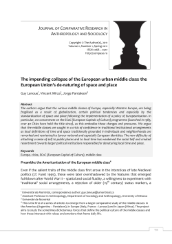 The impending collapse of the European urban middle class: the