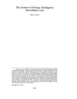 The System of Foreign Intelligence Surveillance Law