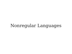 Nonregular Languages