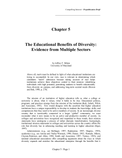 Chapter 5 The Educational Benefits of Diversity: Evidence