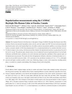 Depolarization measurements using the CANDAC Rayleigh
