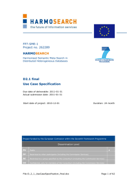 HARMOSEARCH D2.1 final Use Case Specification