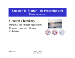 Chapter 1 - Chemistry