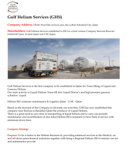 Gulf Helium Services (GHS) - Buzwair Industrial Gases Factories