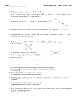 Geometry Quarter 1 Test