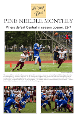 PINE NEEDLE MONTHLY